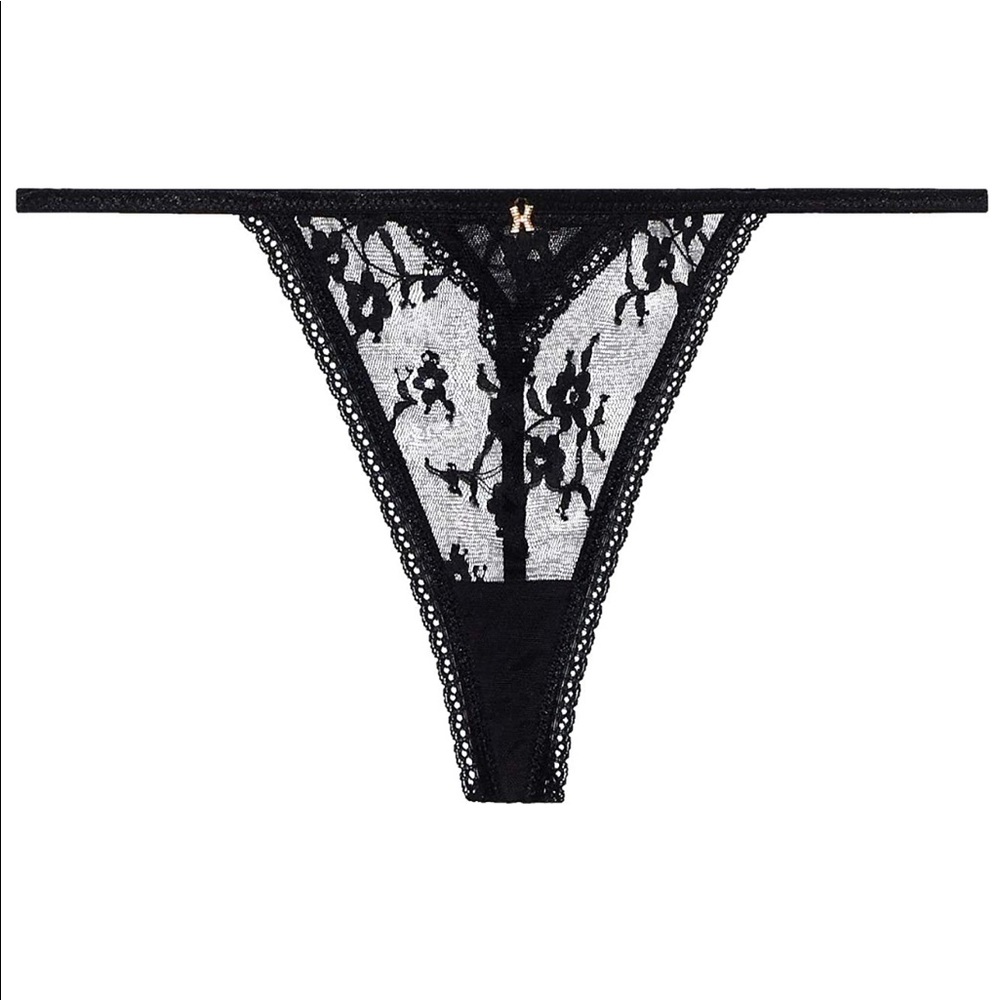 Savage Dotted Mesh Thong